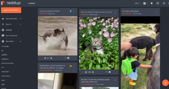 Reddup is a gorgeous interface for Reddit with a slideshow to view pictures