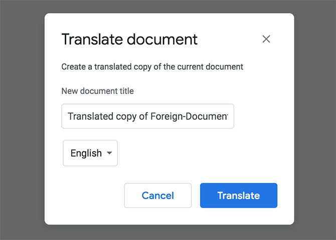 translate options