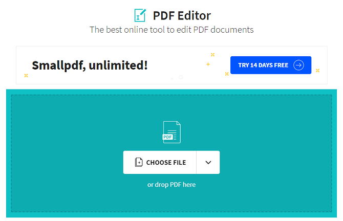 smallpdf edit pdf online