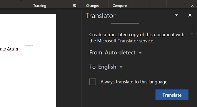 start document translation