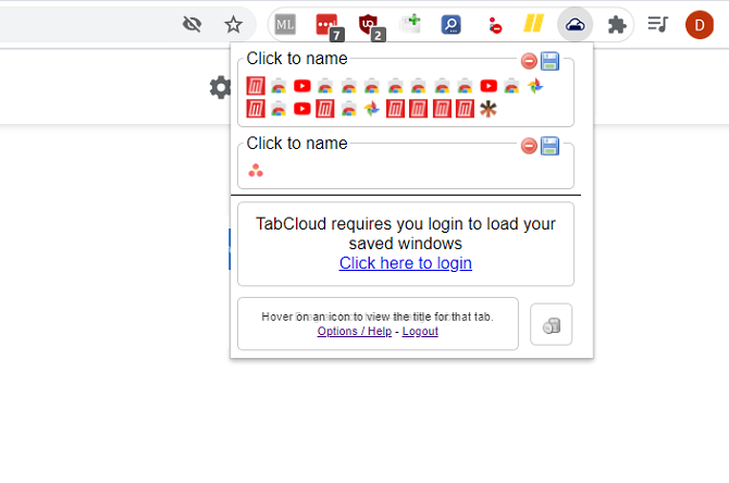 extension chromée tabcloud