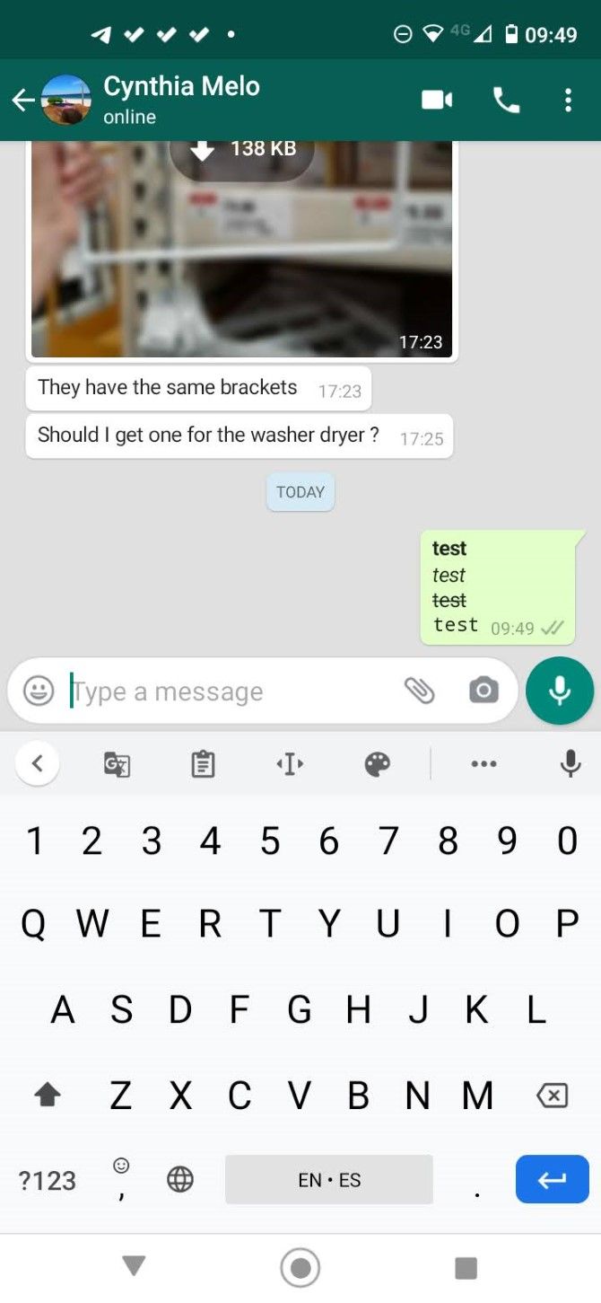 whatsapp formatting send message