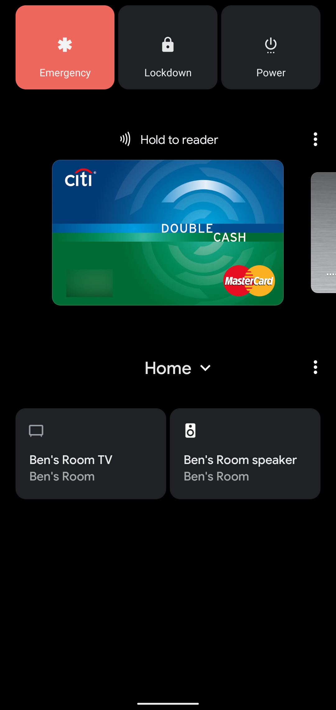 Android Smart Home Power Menu