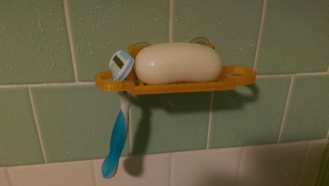 3D print your own suction-cup mounted soap dish for bathrooms