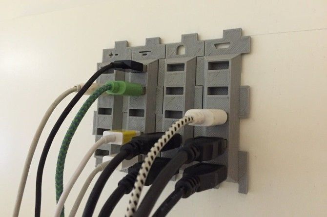 Manage all your USB cables with this wall mount USB cable holder which you can 3D print at home