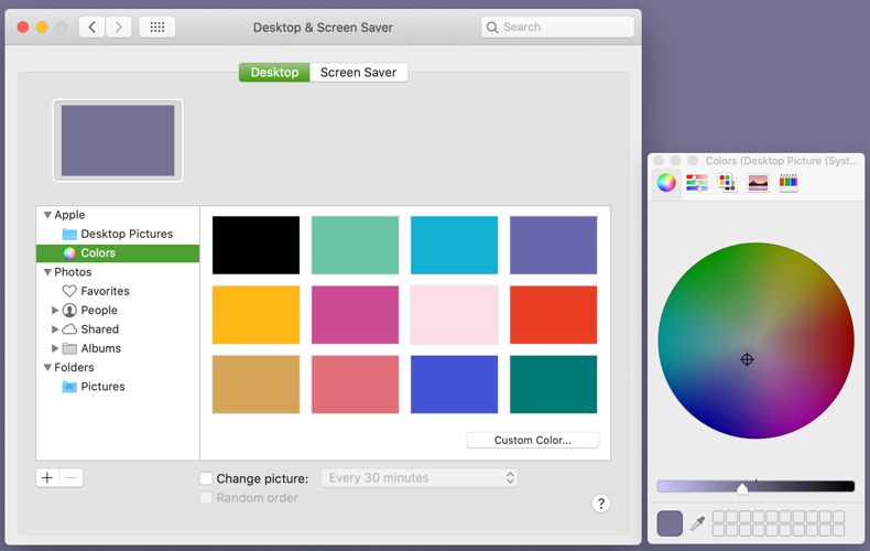 Custom Color as Mac Background