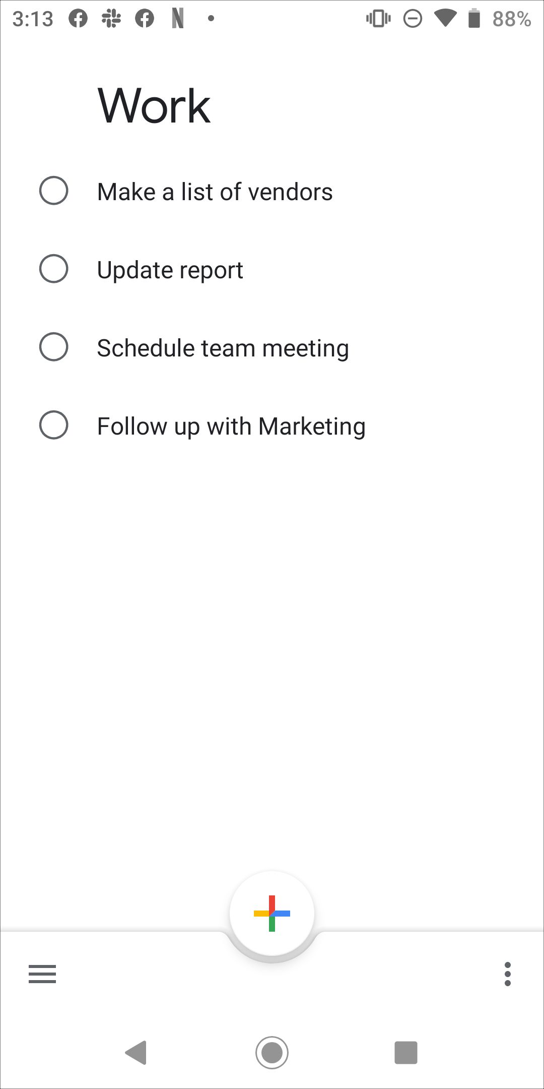 Google Tasks App List-Android