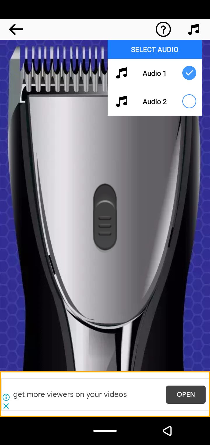 Hair clipper switch interface