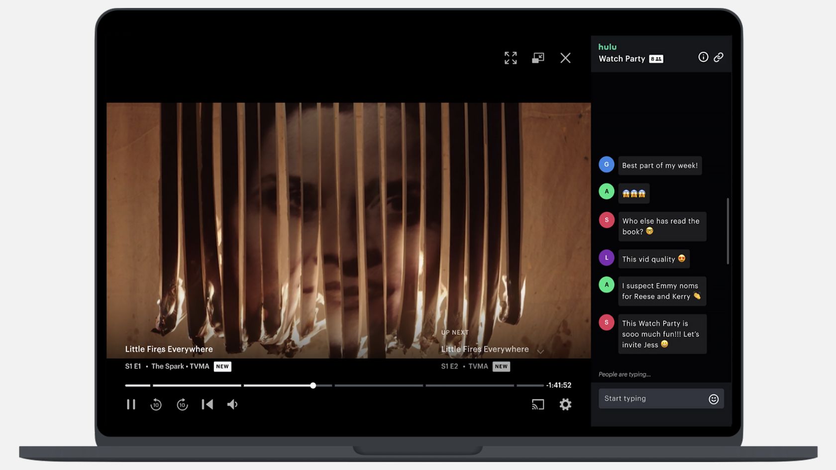 Hulu Watch Party on a laptop - Gli 8 modi migliori per guardare film insieme online