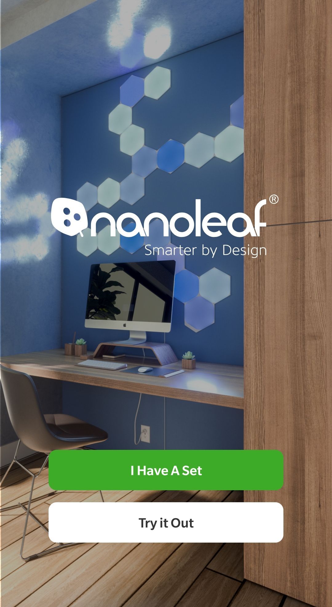 Nanoleaf Smarter Series app start screen