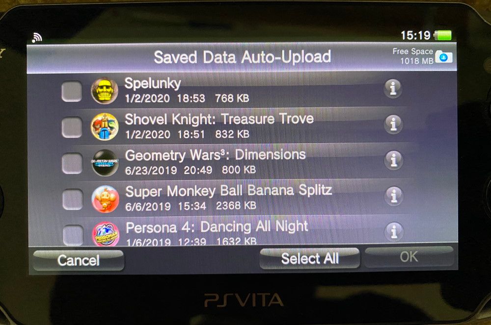 PS Vita Save Data Auto Upload