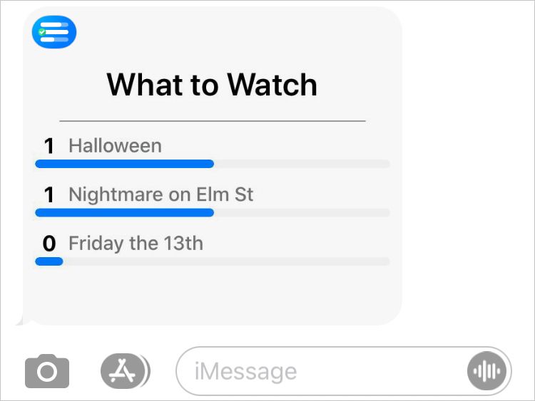 Polls for iMessage in Messages app