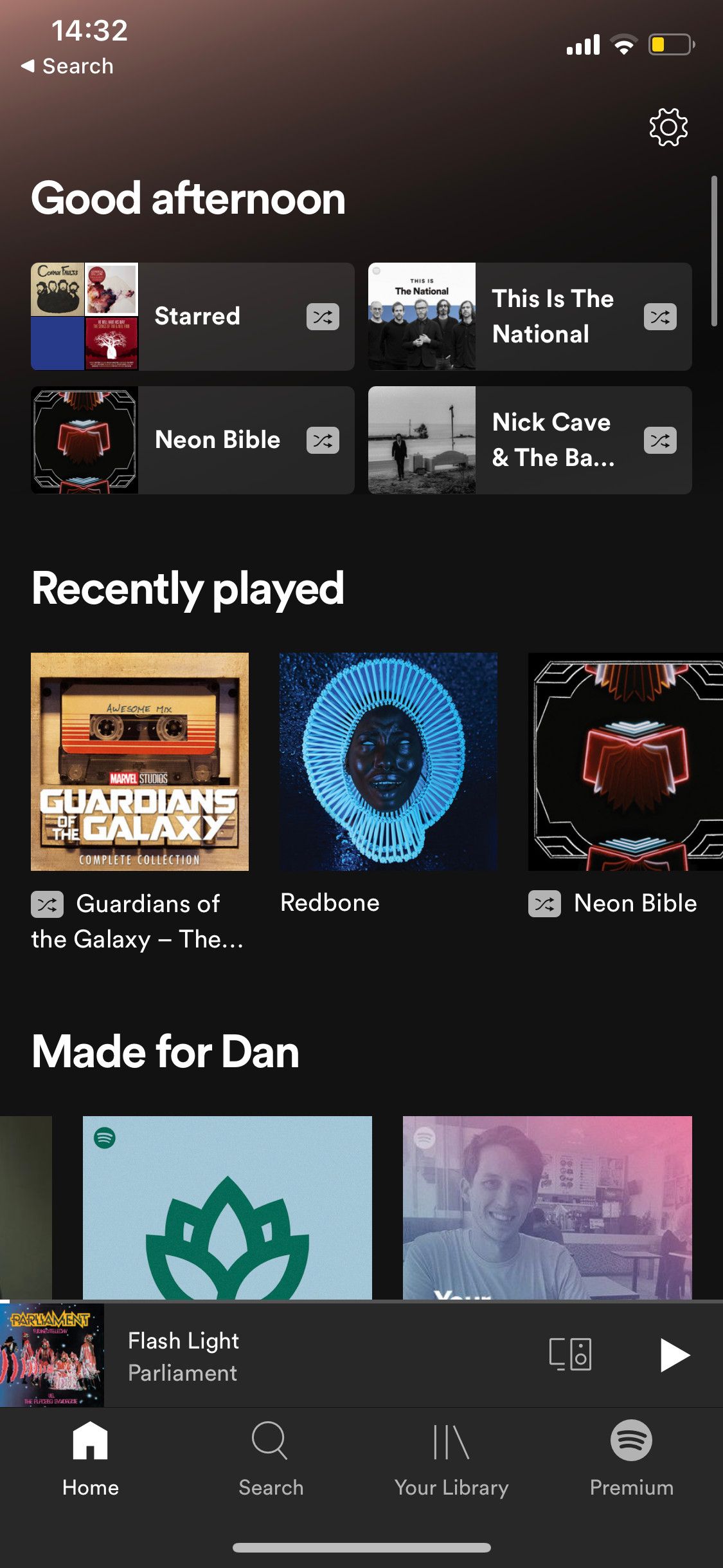 Spotify app on iPhone