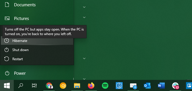 Windows 10 Hibernate