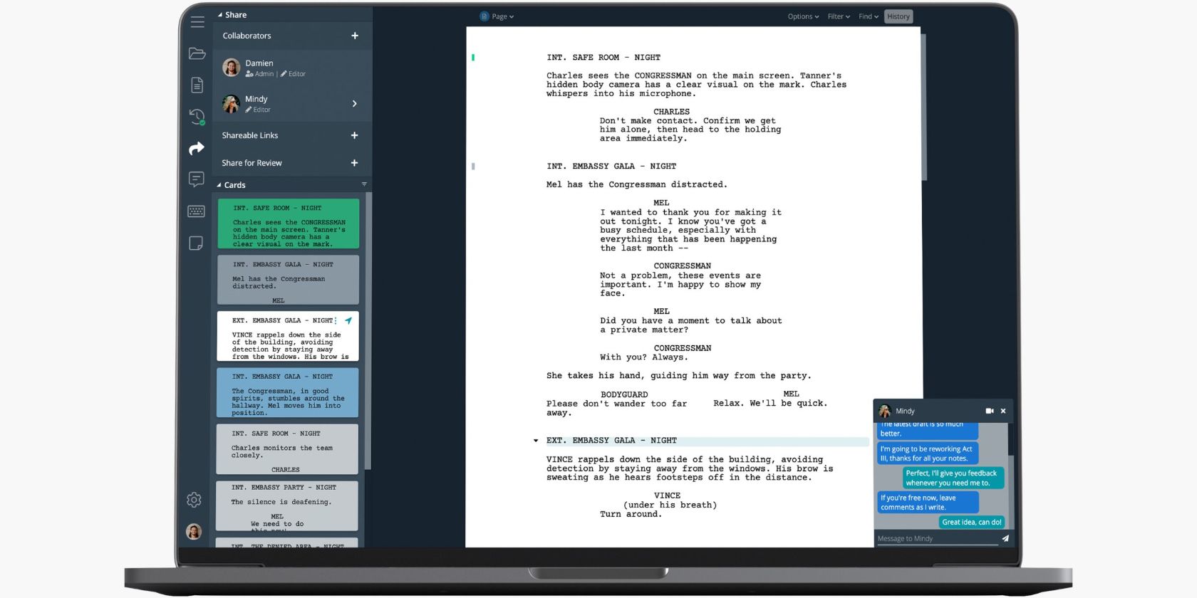 WriterDuet screenwriting software
