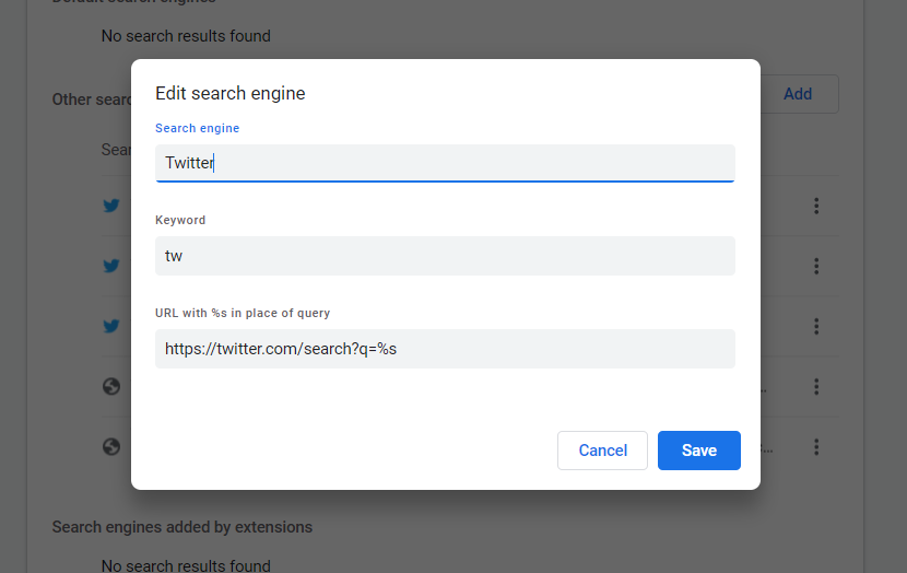 chrome search engine