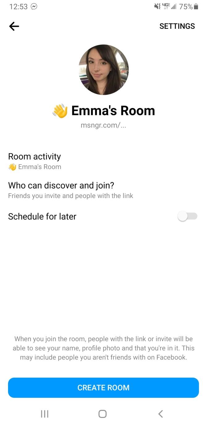 Create Messenger Rooms App Settings