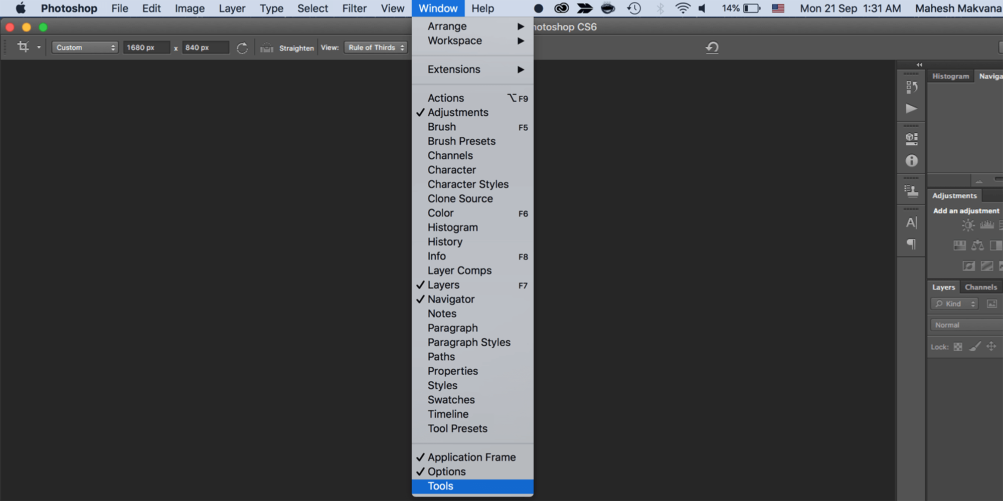 to reset adobe photoshop s appearance