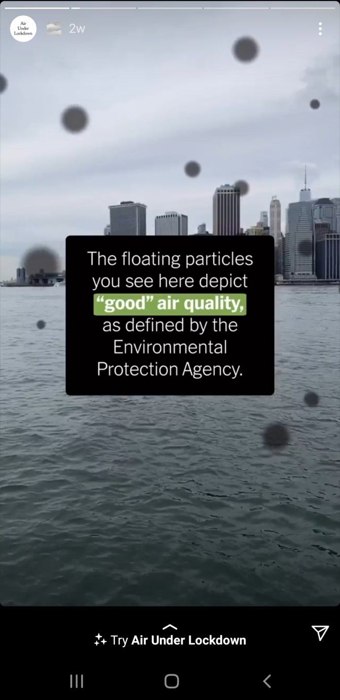 New York Times Pollution AR Effects