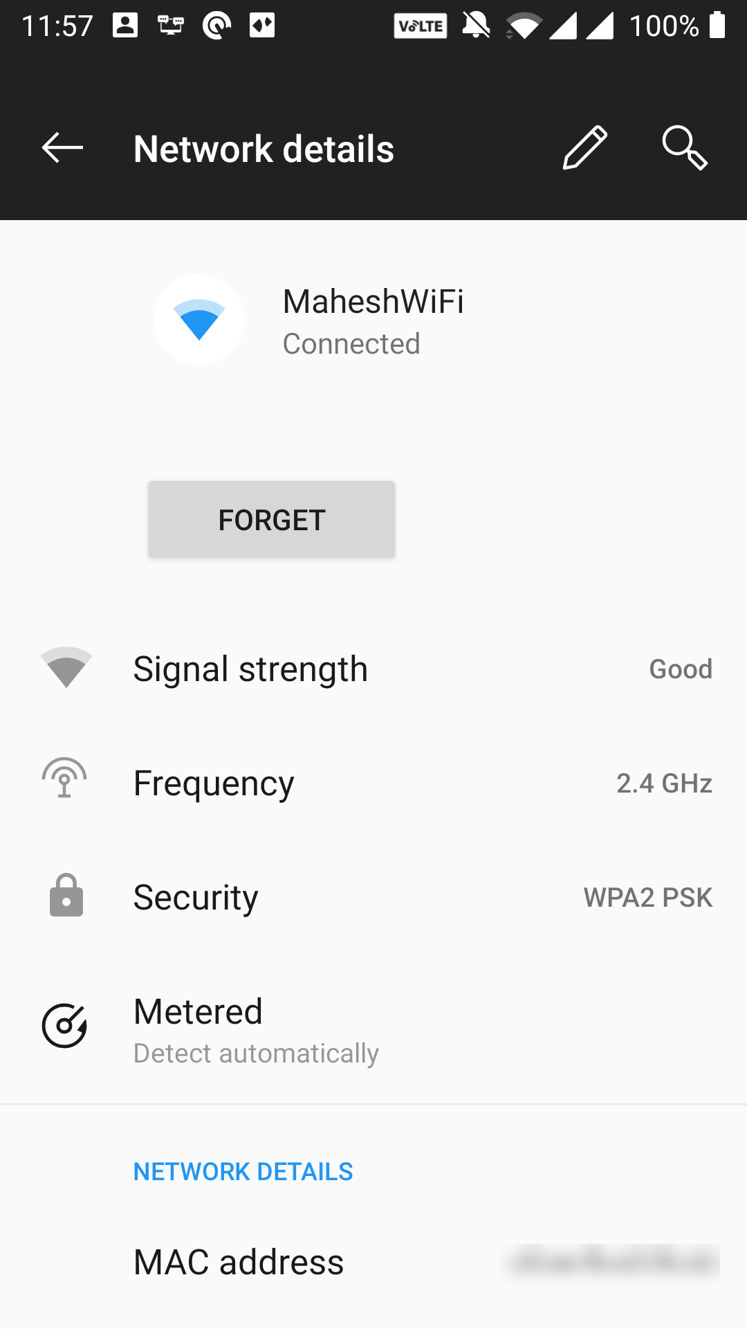 forget wi-fi network