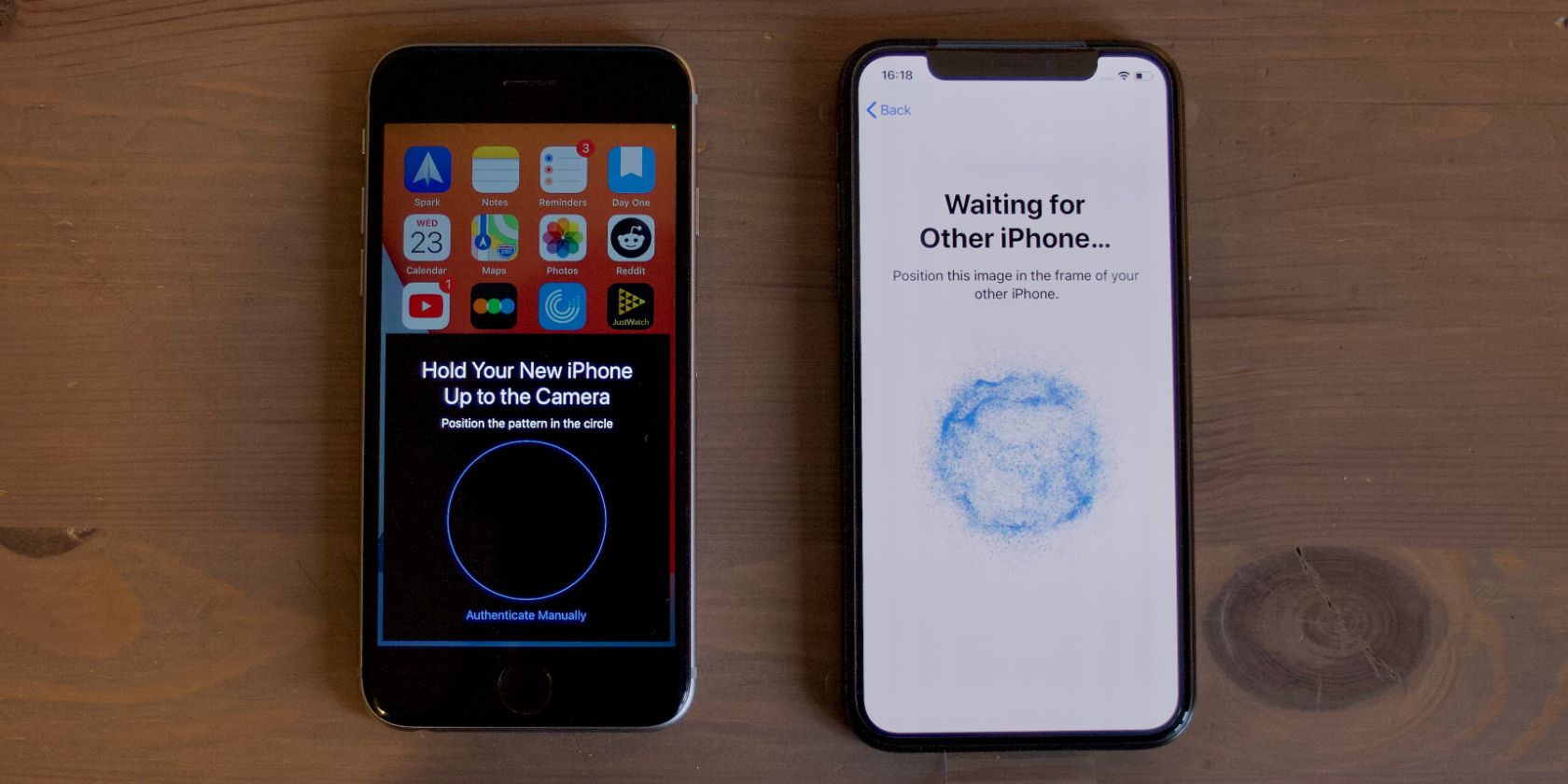 iPhone activation scan for Quick Start transfer