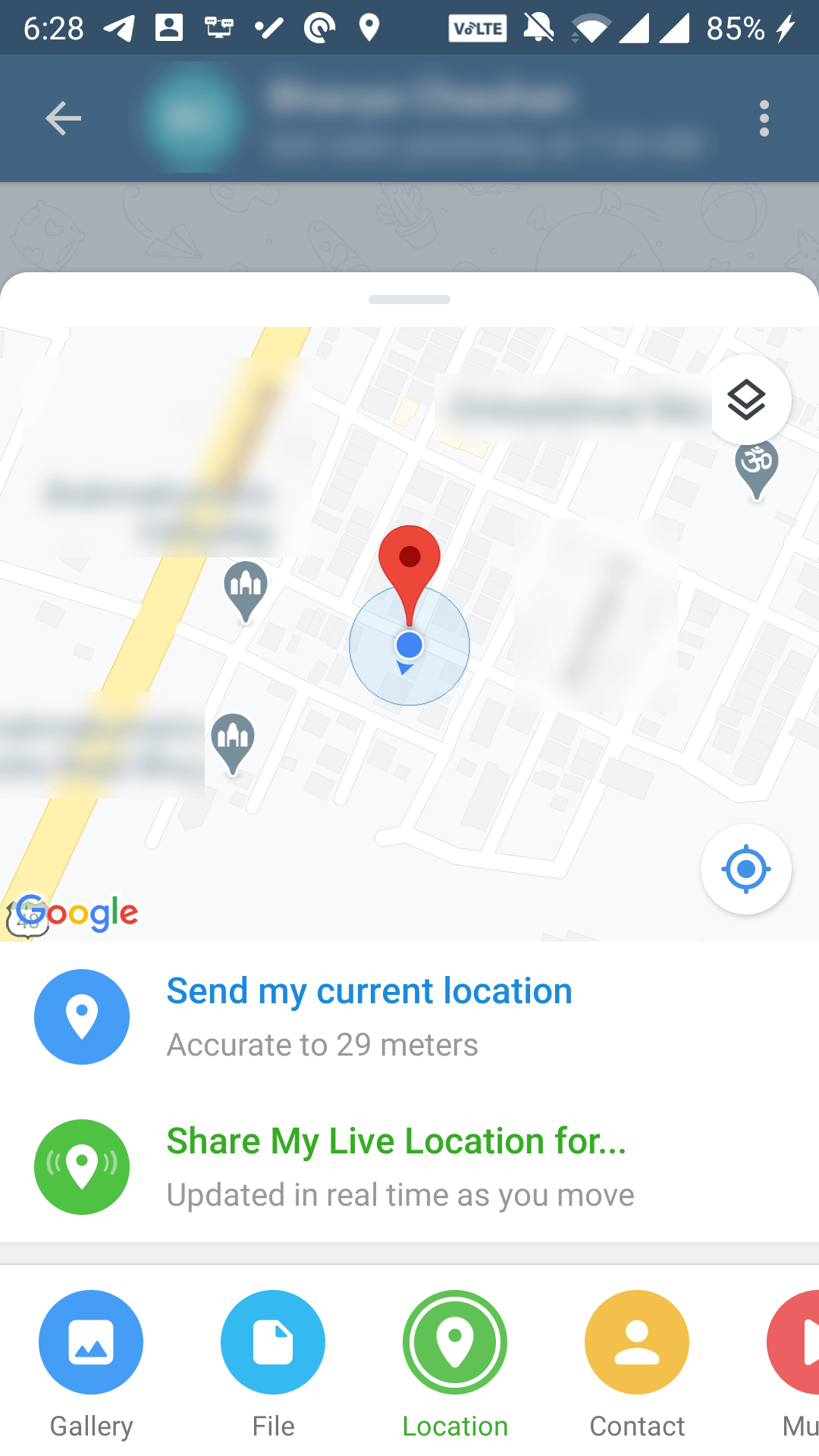 send location with telegram