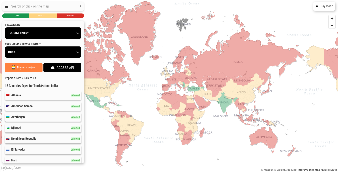 Covid Controls shows an interactive color-coded map of places you can and can't visit due to coronavirus restrictions