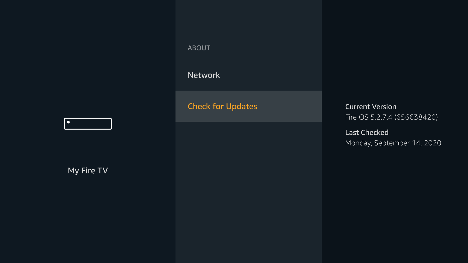 fire stick check for updates