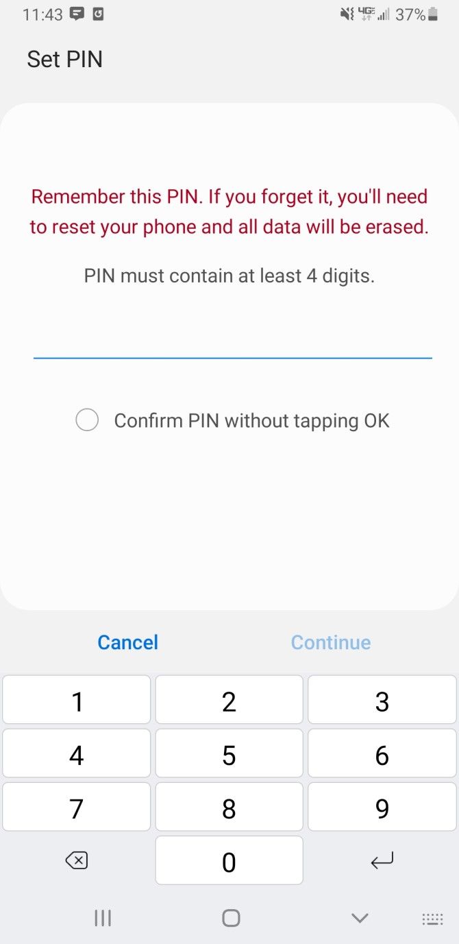 Venmo Phone Security Lock Screen PIN