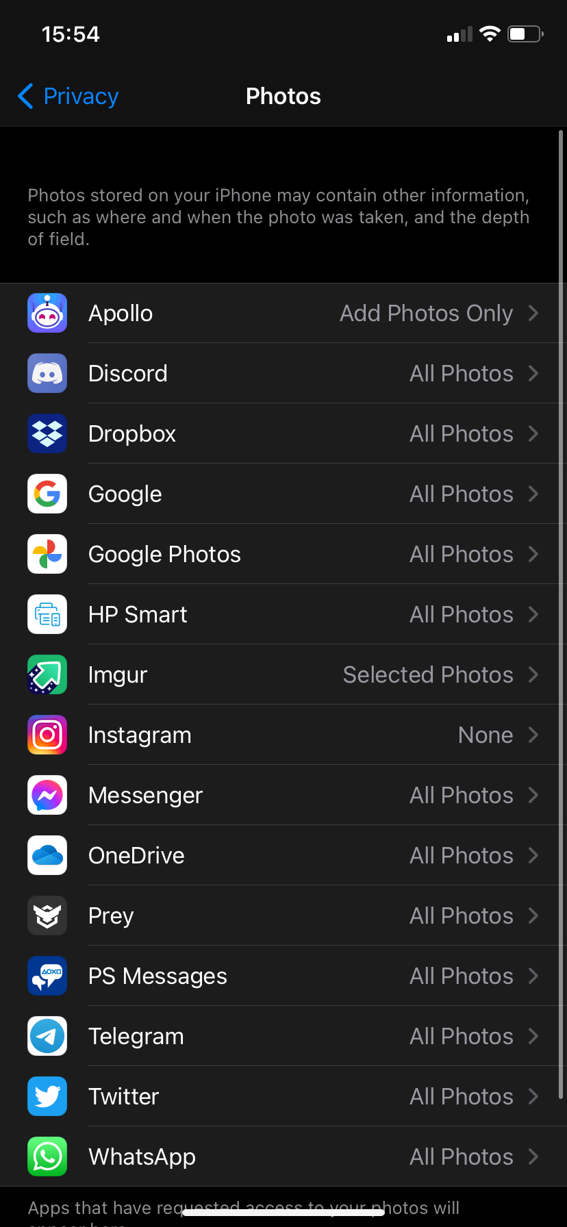 iPhone Photo Privacy Options
