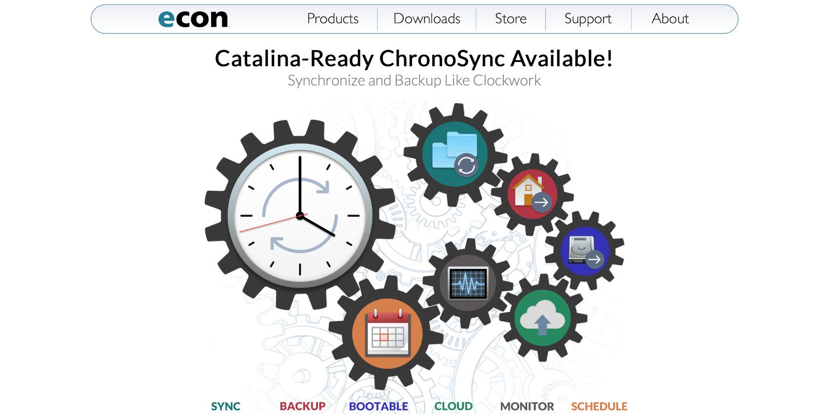 ChronoSync website homepage