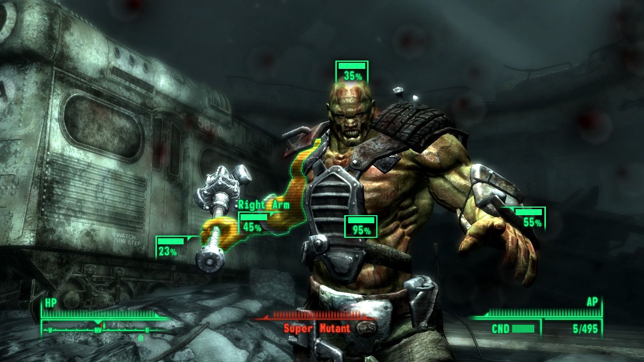 Fallout 3 Battle VATS Screen