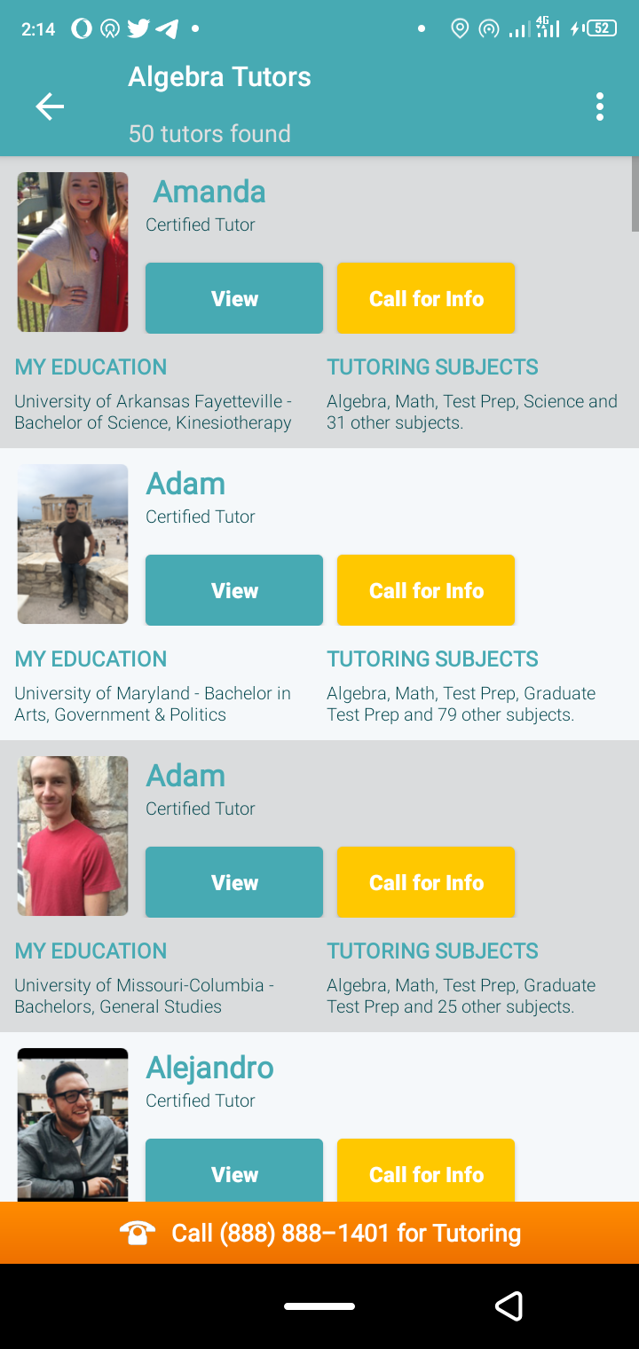 GMAT Prep find a tutor interface