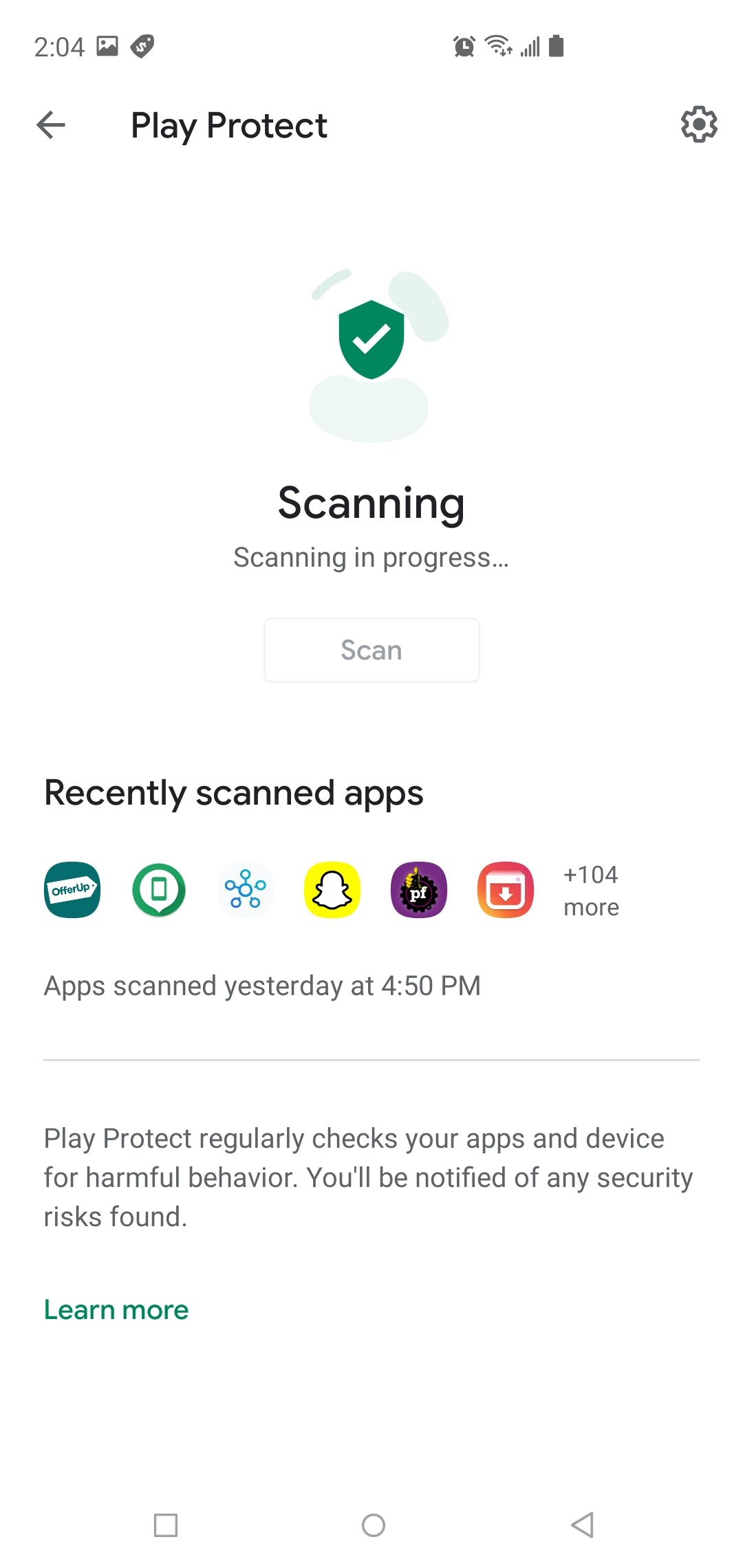 Use Play Store Protect to scan your Android