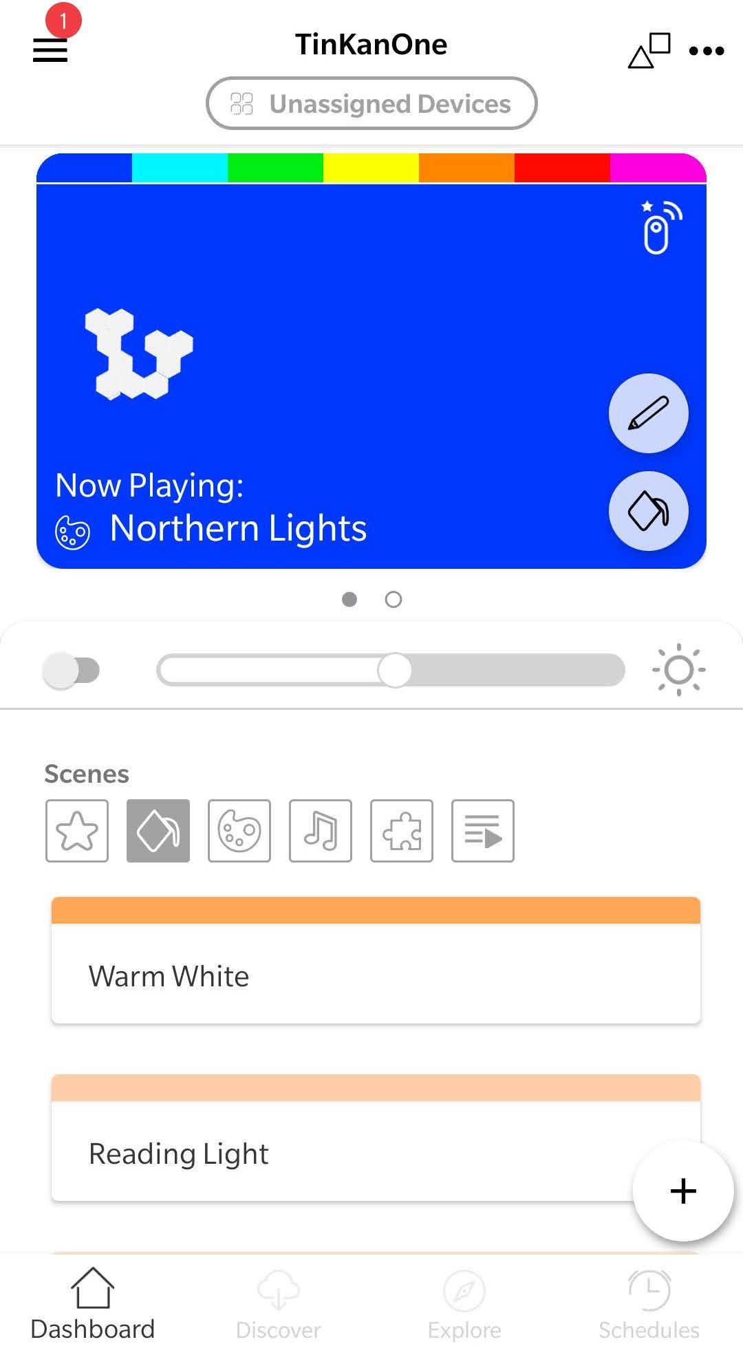 Nanoleaf Smarter Series App Dashboard