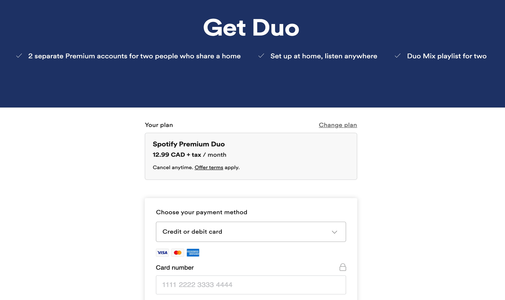 spotify duo plan