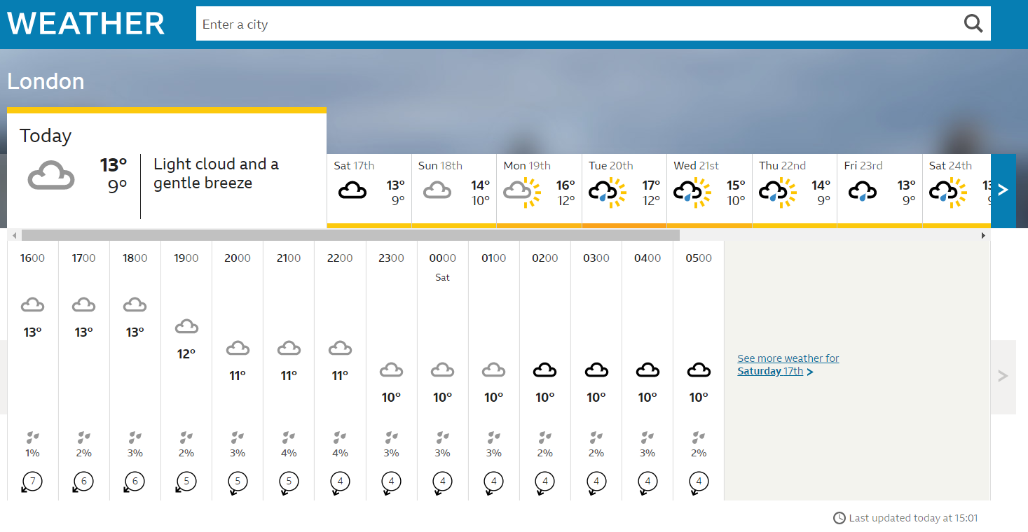 bbc weather london forecast