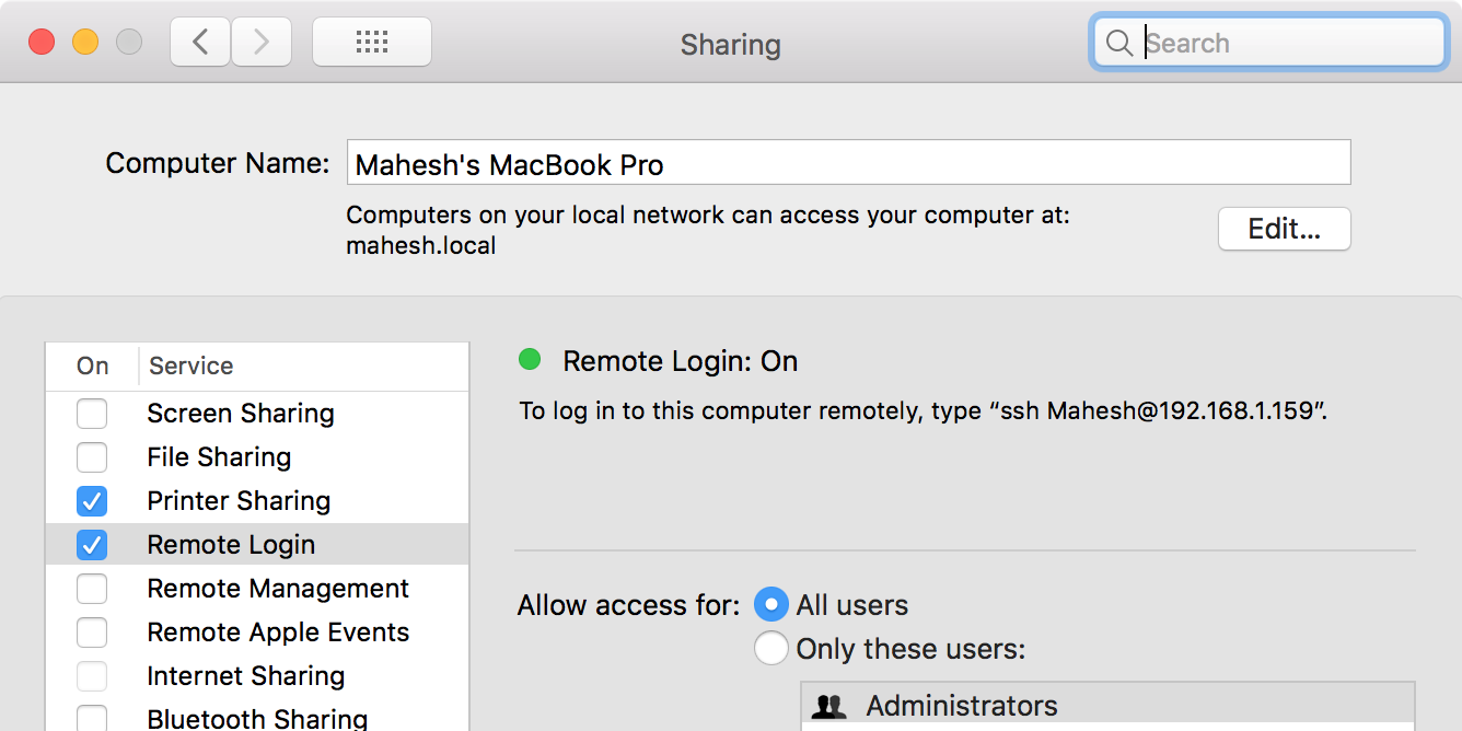 access ftp on mac