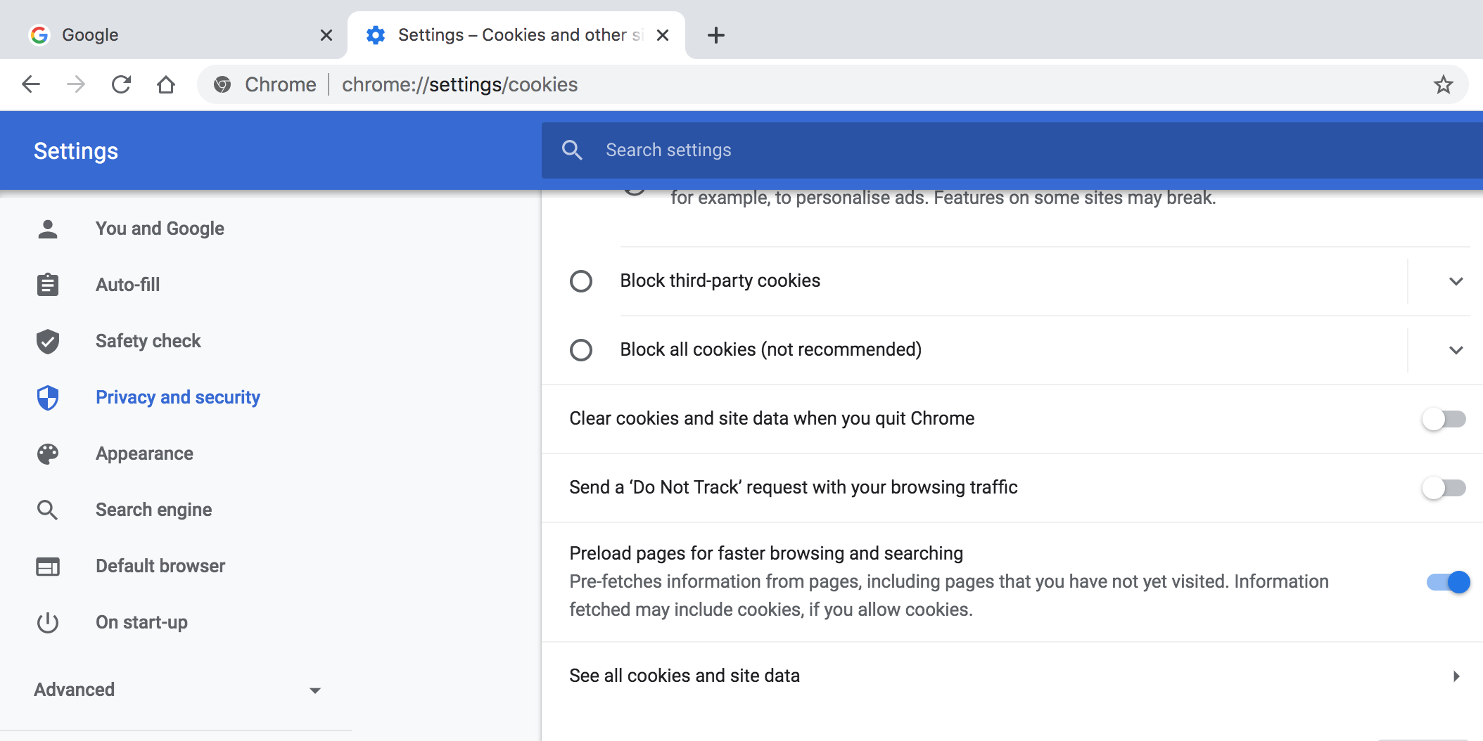 See cookies in Chrome