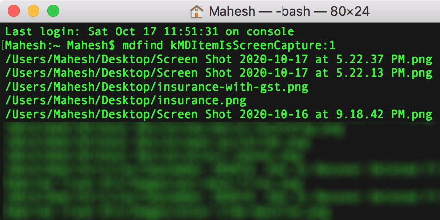 Find all Mac screenshots with the Terminal
