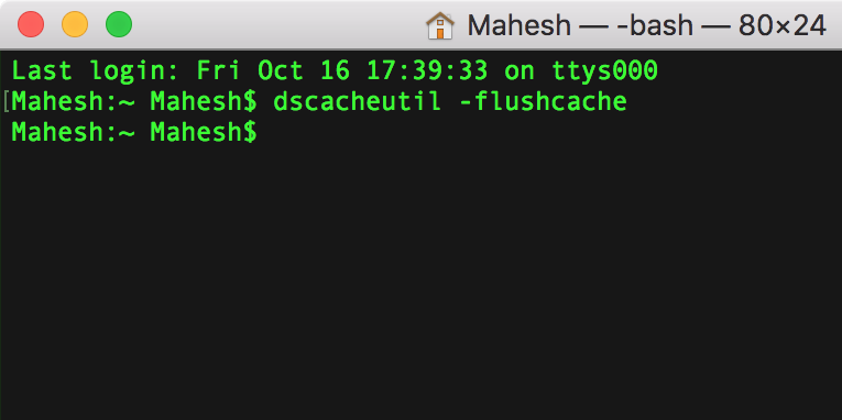 Flush DNS on Mac