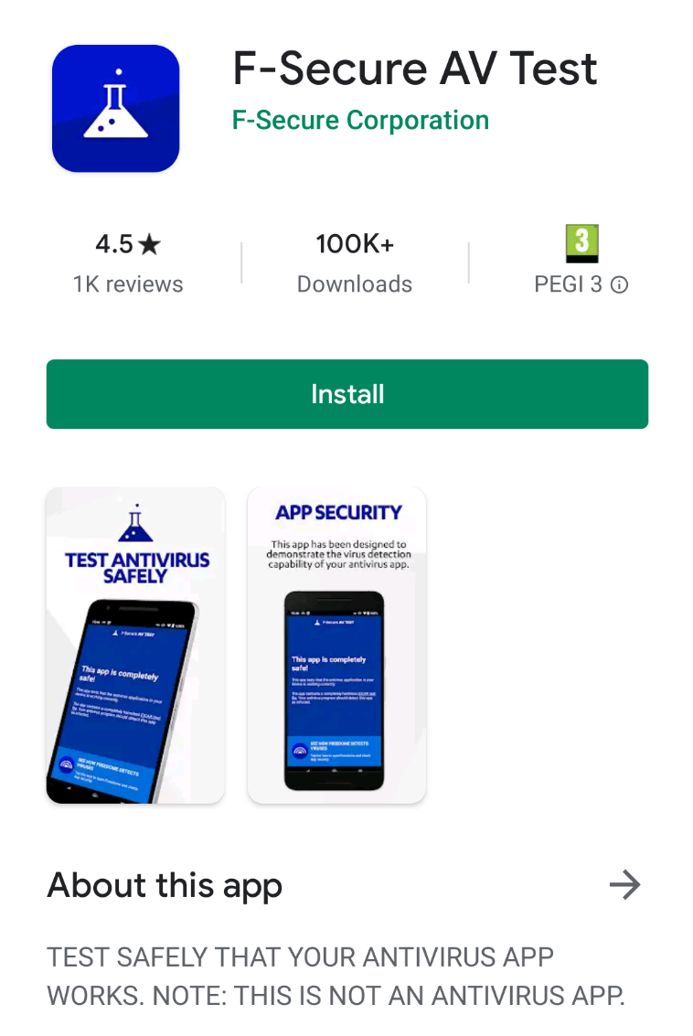 F-Secure AV Test App