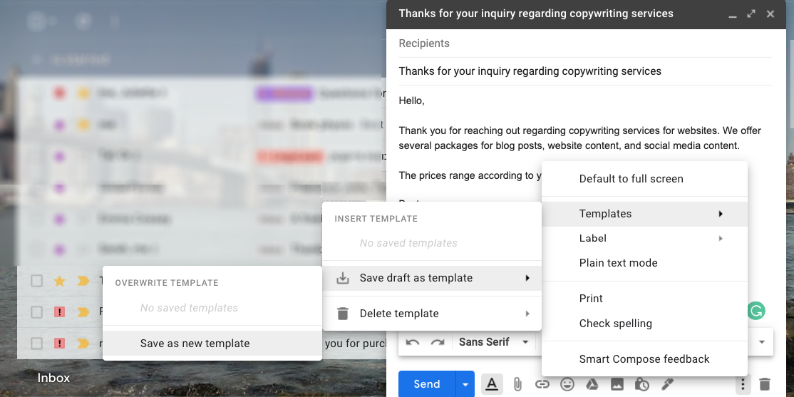 Gmail Template