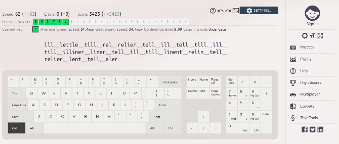 The redesigned Keybr is one of the best apps to learn touch typing on the internet