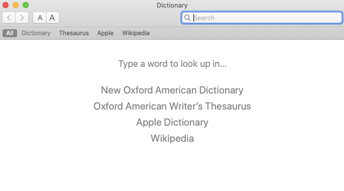 dictionary in new microsoft word for mac