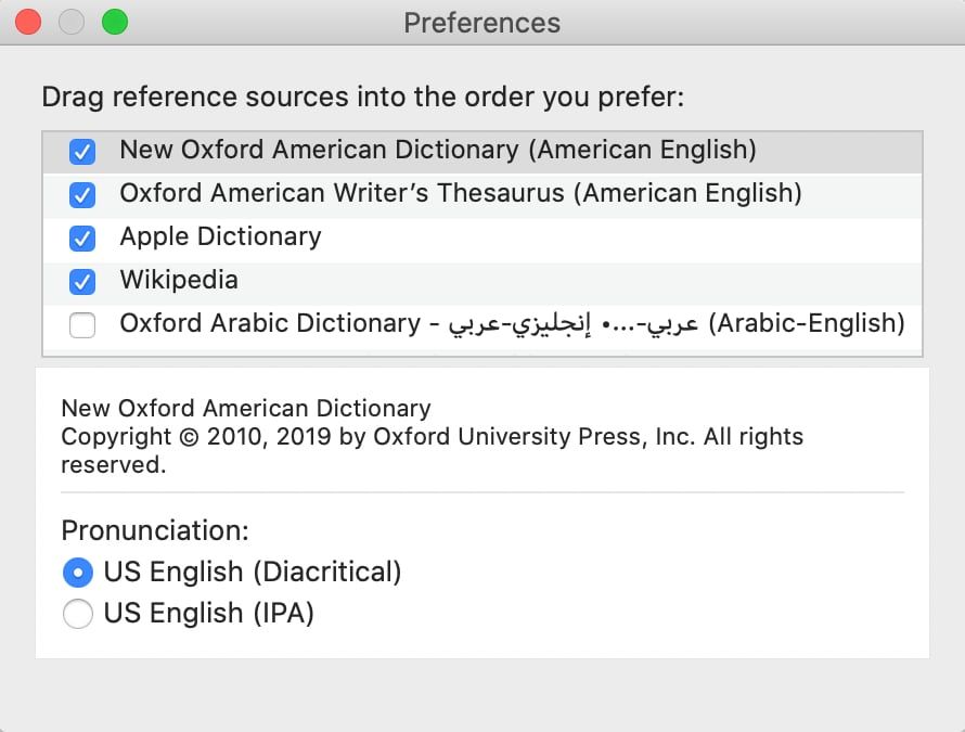 dictionary for mac