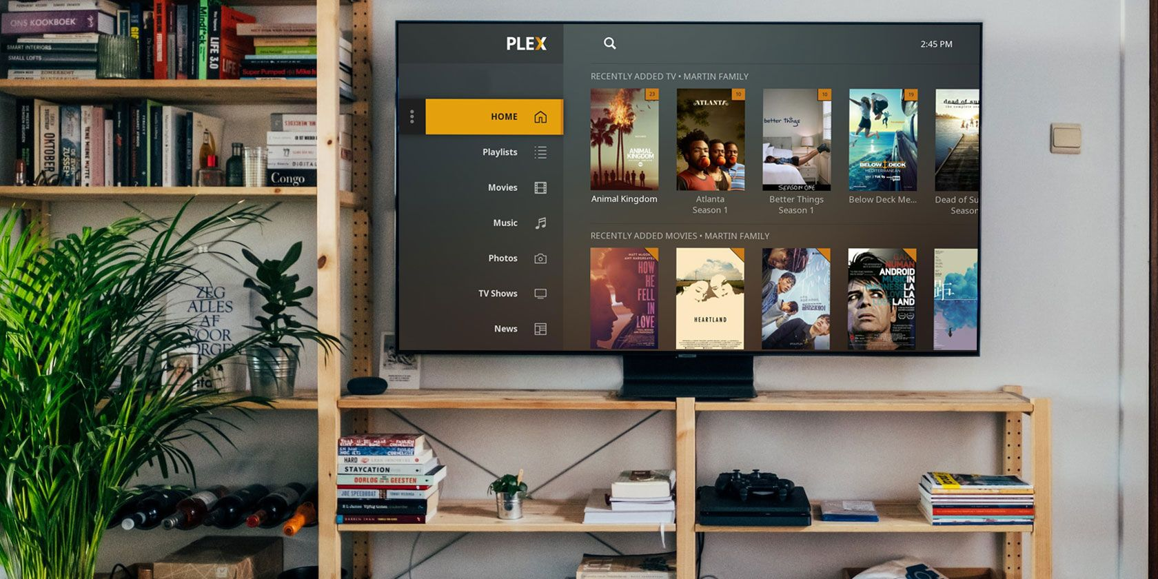 plex on a tv screen