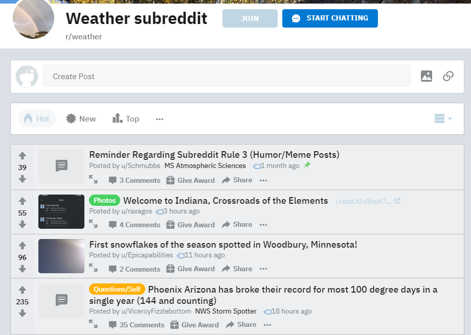 reddit weather posts