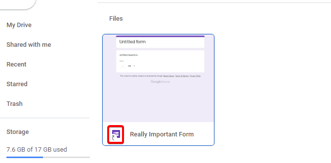 The icon showing a file is a shortcut
