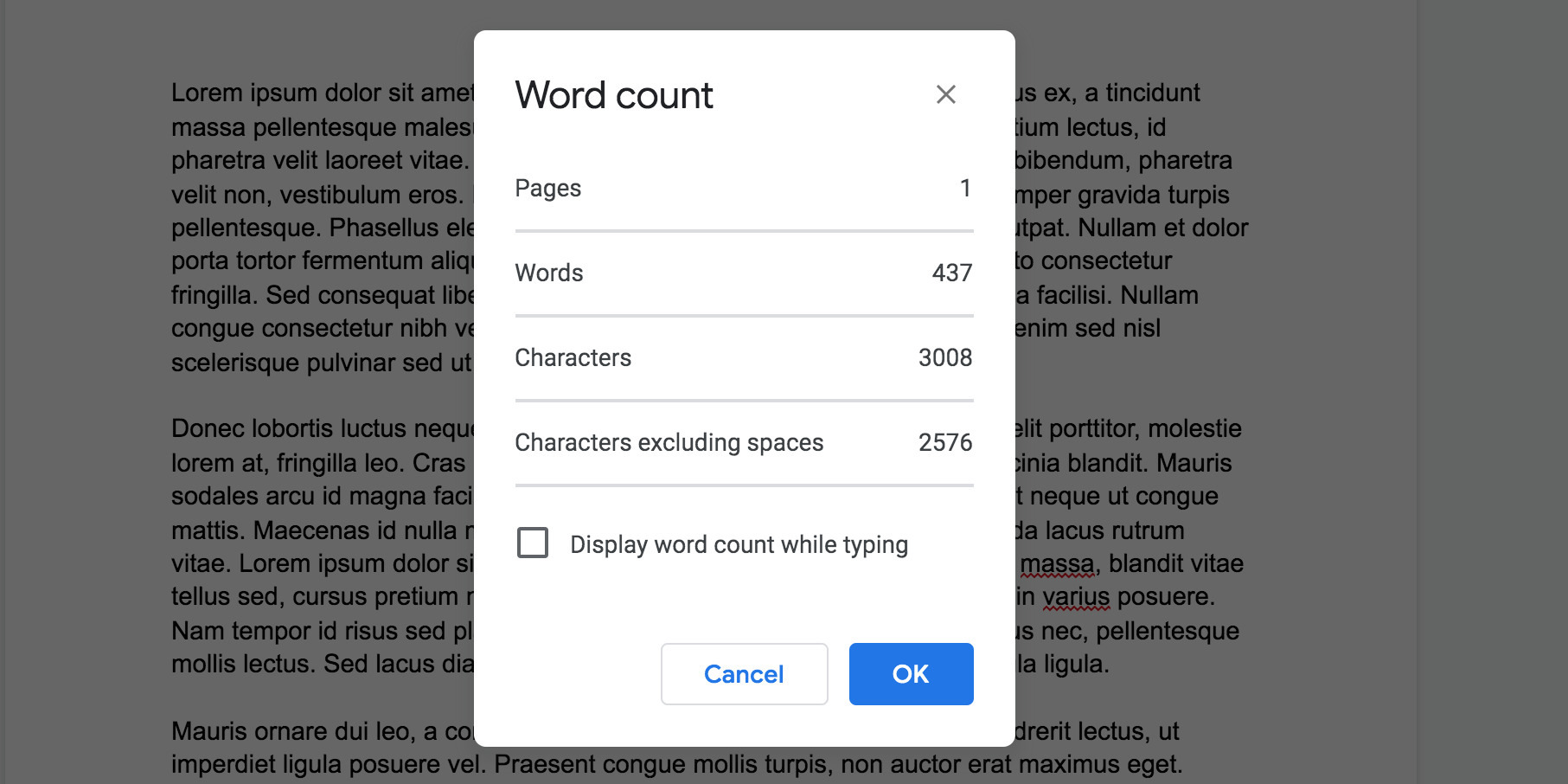 how to find word count on word mobile